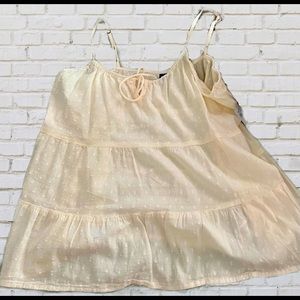 NWT, Old Navy Blouse, Spaghetti straps. Cream color.